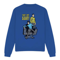 Star Trek Unisex Adult My Seat Sweatshirt - XXL, Royal Blue