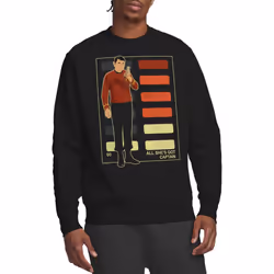 Star Trek Unisex Adult All She's Got Captain Sweatshirt - S, Black