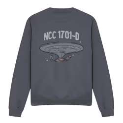 Star Trek Unisex Adult The Next Generation Sweatshirt - S, Charcoal