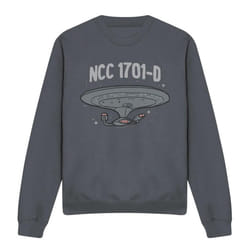 Star Trek Unisex Adult The Next Generation Sweatshirt - S, Charcoal