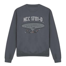 Star Trek Unisex Adult The Next Generation Sweatshirt - L, Charcoal