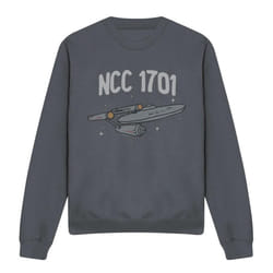 Star Trek Unisex Adult The First Enterprise Sweatshirt - L, Charcoal