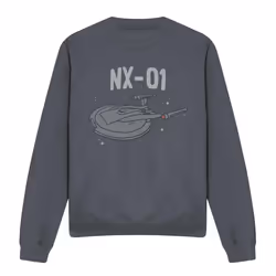 Star Trek Unisex Adult The OG NX Class Sweatshirt - S, Charcoal