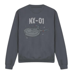Star Trek Unisex Adult The OG NX Class Sweatshirt - XXL, Charcoal