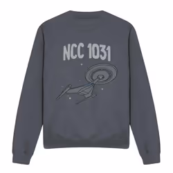 Star Trek Unisex Adult The Crossfield Class Sweatshirt - M, Charcoal
