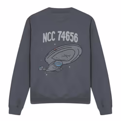 Star Trek Unisex Adult The Intrepid Class Sweatshirt - XXL, Charcoal