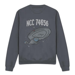 Star Trek Unisex Adult The Intrepid Class Sweatshirt - XXL, Charcoal