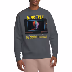 Star Trek Unisex Adult The Corbomite Maneuver Sweatshirt - M, Charcoal
