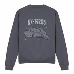 Star Trek Unisex Adult The Defiant Sweatshirt - XL, Charcoal