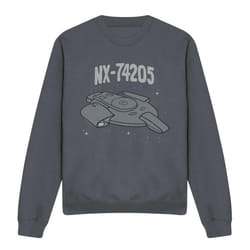 Star Trek Unisex Adult The Defiant Sweatshirt - XXL, Charcoal
