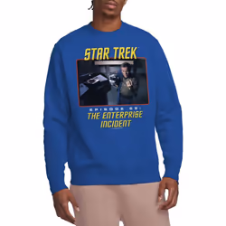 Star Trek Unisex Adult The Enterprise Incident Sweatshirt - XXL, Royal Blue