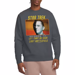 Star Trek Unisex Adult Last Battlefield Sweatshirt - XXL, Charcoal