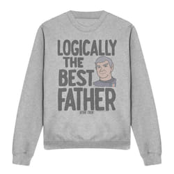 Star Trek Unisex Adult Logically the Best Father Sweatshirt - S, Sport Heather