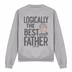 Star Trek Unisex Adult Logically the Best Father Sweatshirt - M, Sport Heather