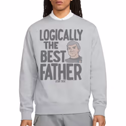 Star Trek Unisex Adult Logically the Best Father Sweatshirt - XXL, Sport Heather
