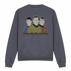 Star Trek Unisex Adult Dig It Sweatshirt - XXL, Charcoal