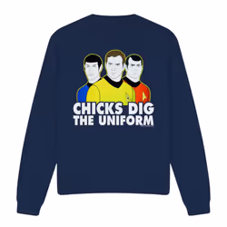 Star Trek Unisex Adult Dig It Sweatshirt - S, Navy