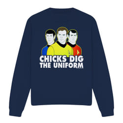 Star Trek Unisex Adult Dig It Sweatshirt - S, Navy