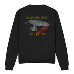 Star Trek Unisex Adult Boldly Did That Sweatshirt - L, Black