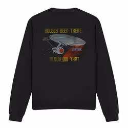 Star Trek Unisex Adult Boldly Did That Sweatshirt - XXL, Black