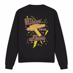 Star Trek Unisex Adult Set Phasers Sweatshirt - XXL, Black