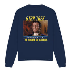 Star Trek Unisex Adult The Squire of Gothos Sweatshirt - L, Navy