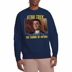 Star Trek Unisex Adult The Squire of Gothos Sweatshirt - L, Navy