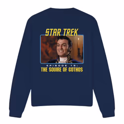 Star Trek Unisex Adult The Squire of Gothos Sweatshirt - XL, Navy