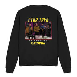 Star Trek Unisex Adult Cat's Paw Sweatshirt - S, Black