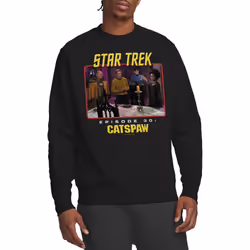 Star Trek Unisex Adult Cat's Paw Sweatshirt - S, Black