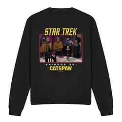 Star Trek Unisex Adult Cat's Paw Sweatshirt - XXL, Black