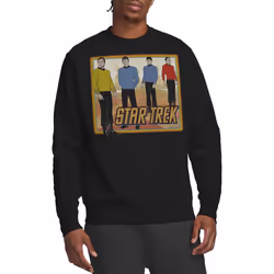 Star Trek Unisex Adult Classic Sweatshirt - S, Black
