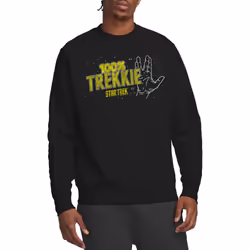 Star Trek Unisex Adult Trekkie Sweatshirt - L, Black