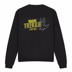 Star Trek Unisex Adult Trekkie Sweatshirt - XXL, Black