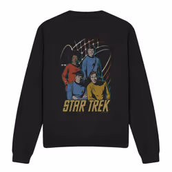 Star Trek Unisex Adult Warp Factor 4 Sweatshirt - M, Black
