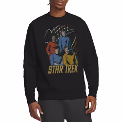 Star Trek Unisex Adult Warp Factor 4 Sweatshirt - M, Black