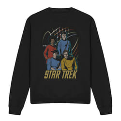 Star Trek Unisex Adult Warp Factor 4 Sweatshirt - XL, Black