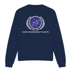 Star Trek Unisex Adult United Federation Logo Sweatshirt - XXL, Navy