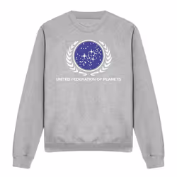Star Trek Unisex Adult United Federation Logo Sweatshirt - L, Sport Heather