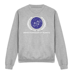 Star Trek Unisex Adult United Federation Logo Sweatshirt - L, Sport Heather