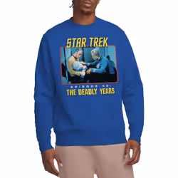 Star Trek Unisex Adult Episode 40 Sweatshirt - M, Royal Blue