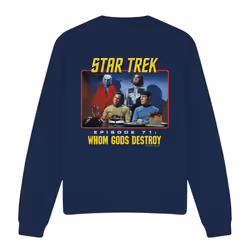 Star Trek Unisex Adult Episode 71 Sweatshirt - XXL, Navy
