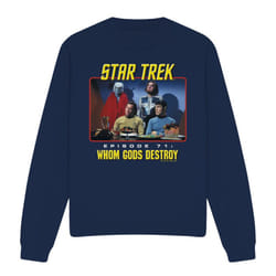 Star Trek Unisex Adult Episode 71 Sweatshirt - XXL, Navy