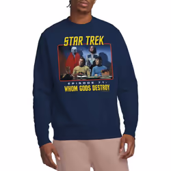 Star Trek Unisex Adult Episode 71 Sweatshirt - XXL, Navy