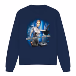 Star Trek Unisex Adult Seven of Nine Sweatshirt - M, Navy