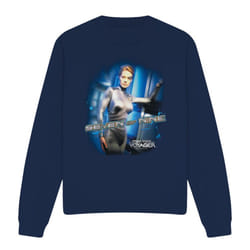 Star Trek Unisex Adult Seven of Nine Sweatshirt - M, Navy