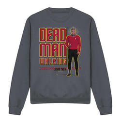 Star Trek Unisex Adult Dead Man Walking Sweatshirt - XL, Charcoal