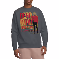 Star Trek Unisex Adult Dead Man Walking Sweatshirt - XL, Charcoal