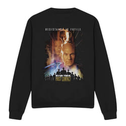 Star Trek Unisex Adult First Contact Sweatshirt - L, Black