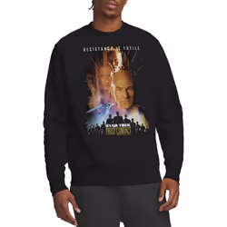 Star Trek Unisex Adult First Contact Sweatshirt - L, Black